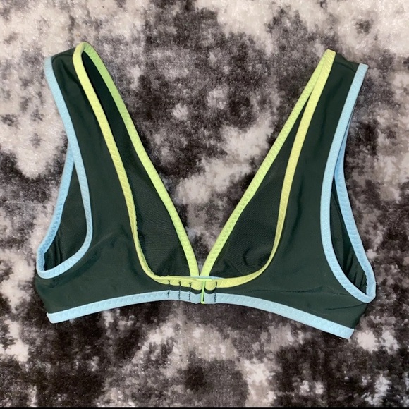 Aerie green scoop neck padded bikini bathing suit top size XS - Picture 3 of 4